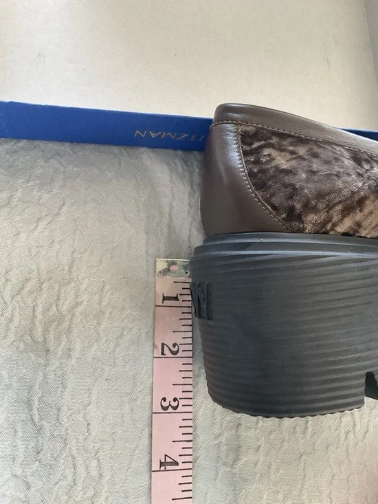 Stuart Weitzman Brown Crushed Velvet Soho  Loafers-Truffle - Picture 15 of 16